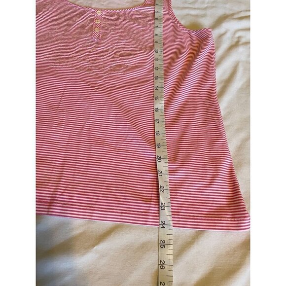 Chico's Pink Striped Sleeveless Tank Top Polo Shirt Sequins Size 3 XL/16 Stretch - Picture 9 of 9